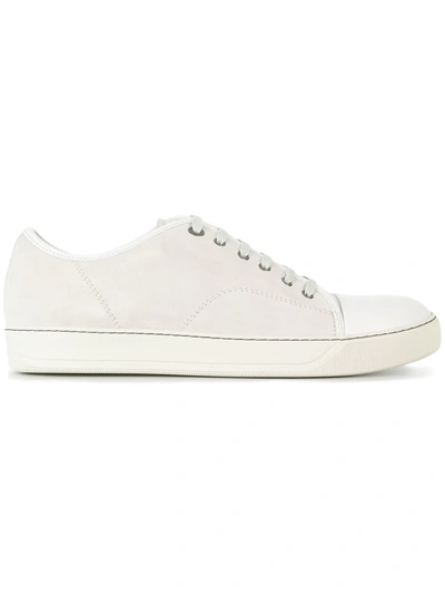 Shop Lanvin Toe Capped Sneakers In White