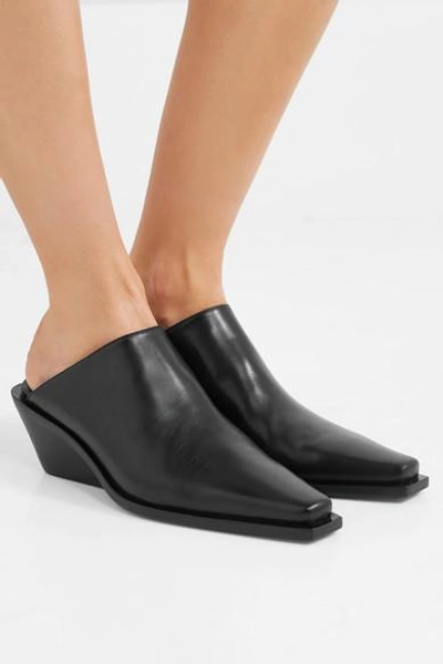 Shop Ann Demeulemeester Leather Mules