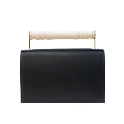 Shop Aevha London Helve Clutch In Black With Resin Handle