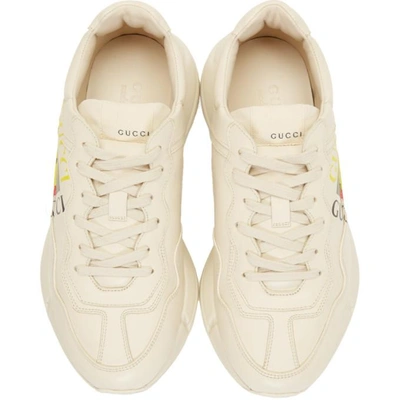 Shop Gucci Off-white ' Cube' Rhyton Sneakers