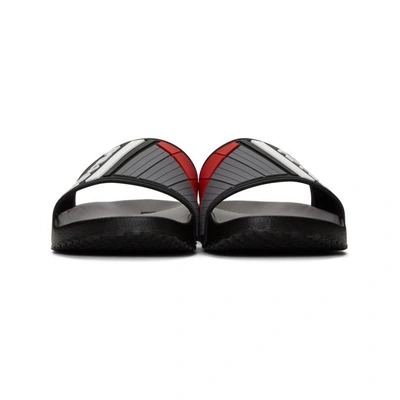 Shop Prada Black Rubber Sandals In F0967 Nero