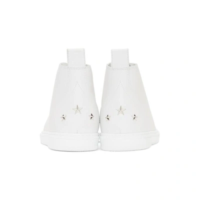 Shop Jimmy Choo White Leather Colt High-top Sneakers In Ultra White