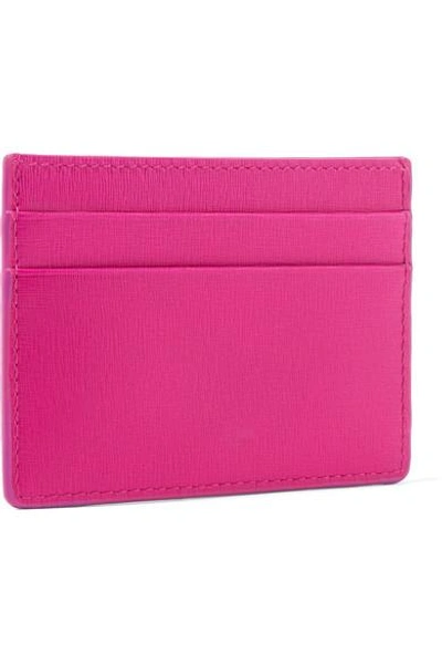 Shop Balenciaga Textured-leather Cardholder In Fuchsia