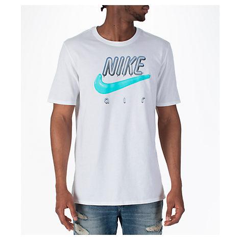 white and turquoise nike shirt