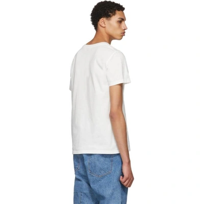 Shop Remi Relief Off-white New York Fire Long Wash Finish T-shirt In Offwhite