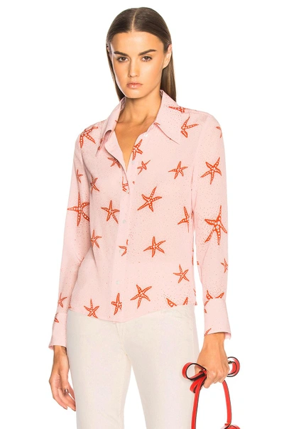 Shop Rixo London Jamie Top In Starfish Pink