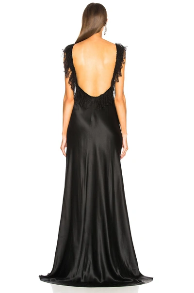 Shop Redemption Gown With Covered Buttons In Black