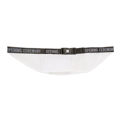 Shop Opening Ceremony White Mesh Logo Fanny Pack In 1000 White