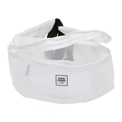 Shop Opening Ceremony White Mesh Logo Fanny Pack In 1000 White