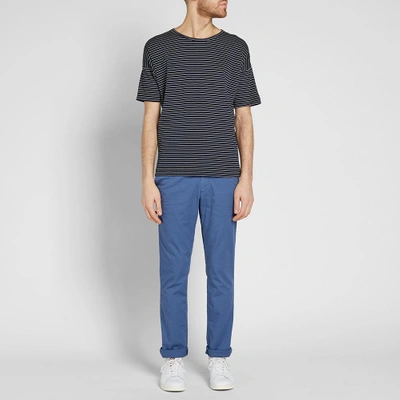 Shop S.n.s Herning S.n.s. Herning Original Stripe Tee In Blue