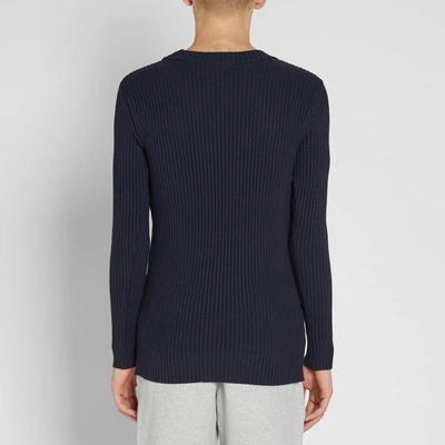 Shop S.n.s Herning S.n.s. Herning Patent Crew Knit In Blue