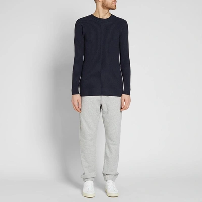 Shop S.n.s Herning S.n.s. Herning Patent Crew Knit In Blue