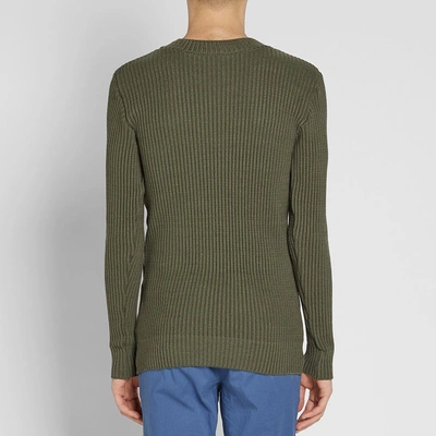 Shop S.n.s Herning S.n.s. Herning Patent Crew Knit In Green