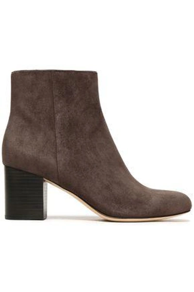 Shop Diane Von Furstenberg Lannux Suede Ankle Boots In Taupe