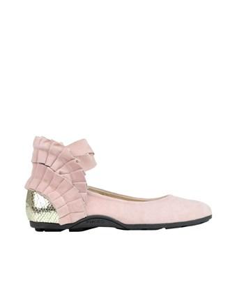 pink suede flats