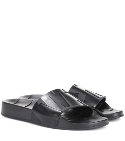 Shop Jimmy Choo Rey Slides In Black