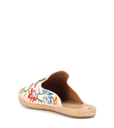 Shop Tory Burch Max Printed Espadrille Slides In Multicoloured