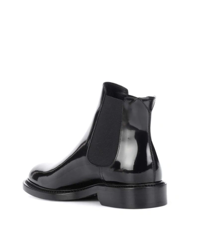 Shop Saint Laurent Patent Leather Chelsea Boots In Black