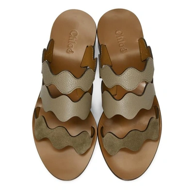 Shop Chloé Chloe Grey Lauren Palmer Heeled Sandals In Nr23w Grey