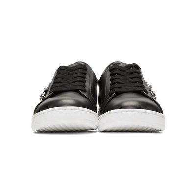 Shop Versus Black Safety Pin Sneakers In F488 Black/