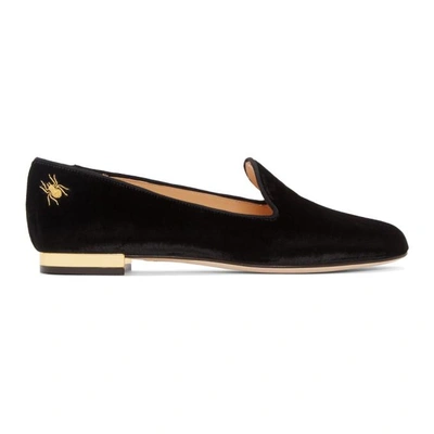 Shop Charlotte Olympia Black Nocturnal Loafers