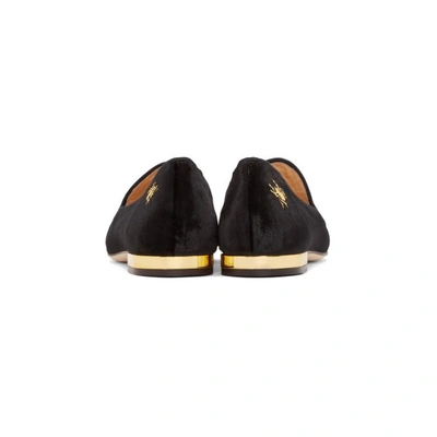 Shop Charlotte Olympia Black Nocturnal Loafers