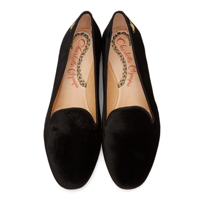 Shop Charlotte Olympia Black Nocturnal Loafers
