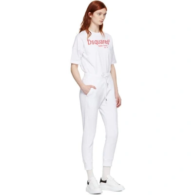 Shop Dsquared2 White Classic Lounge Pants In 100 White