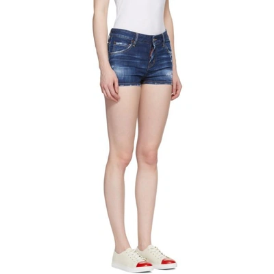 Shop Dsquared2 Blue Cool Girl Denim Shorts