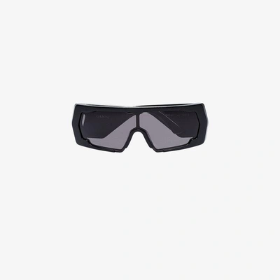 Shop Ganni Sonnenbrille Mit Oversized-design In Black