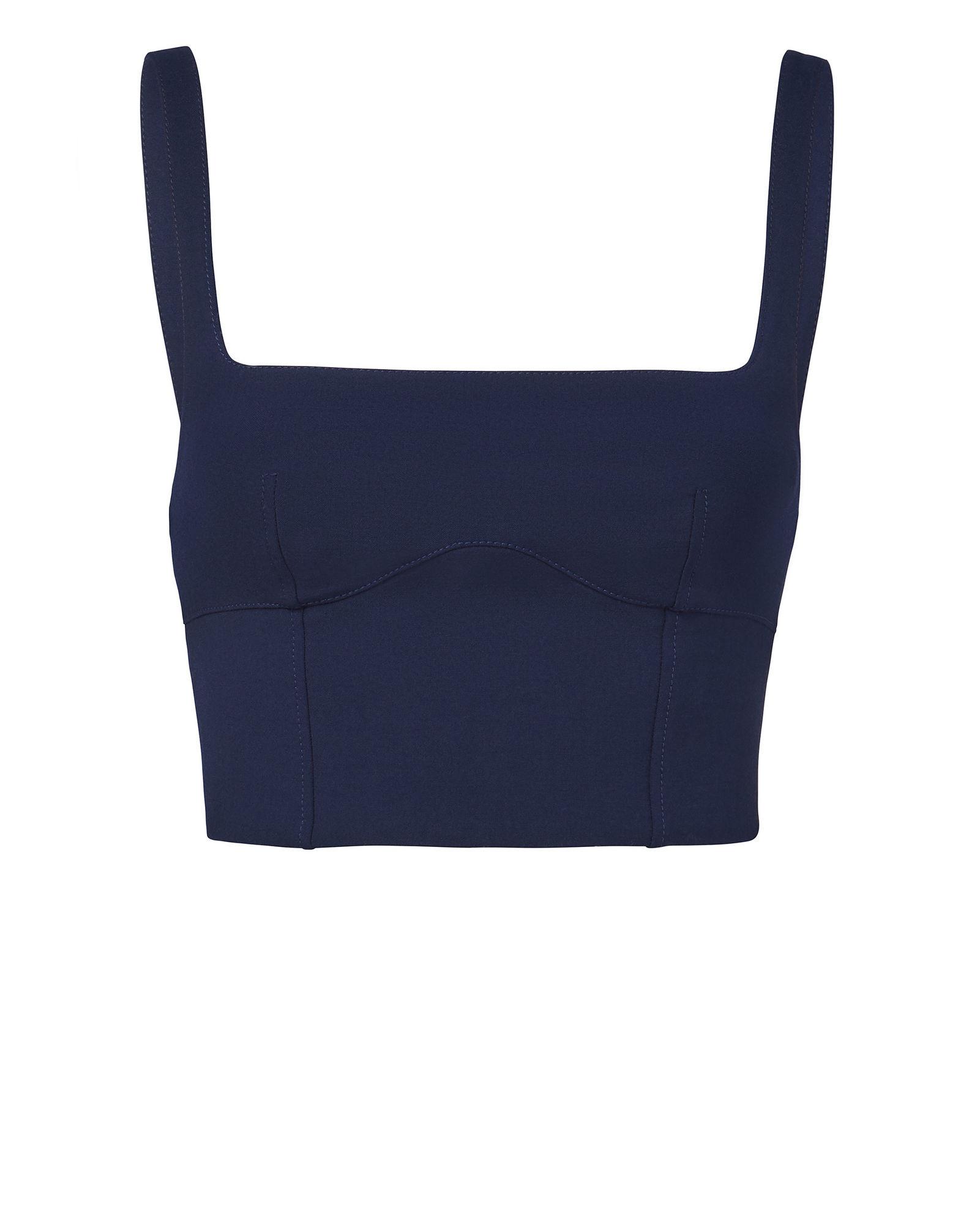 navy bustier top