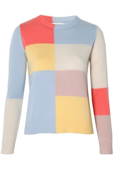 Shop Chinti & Parker Mondrian Sweater Cream Multi In Cream, Multi, Light Blue, Pink, Yellow