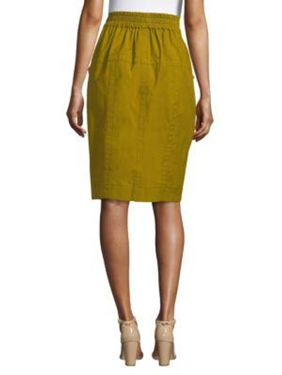 Shop Marc Jacobs Contrast Pocket Skirt In Olive