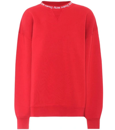 Shop Acne Studios Yana Cotton Sweatshirt In Red