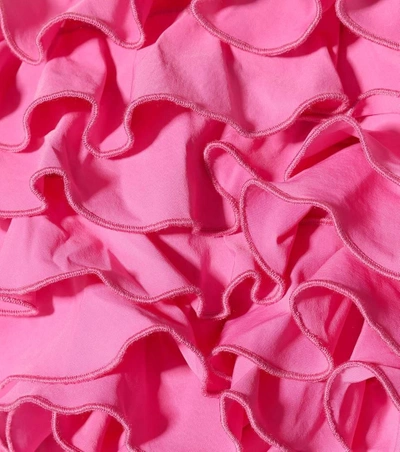 Shop Rosie Assoulin Cha Cha Ruffled Top In Pink