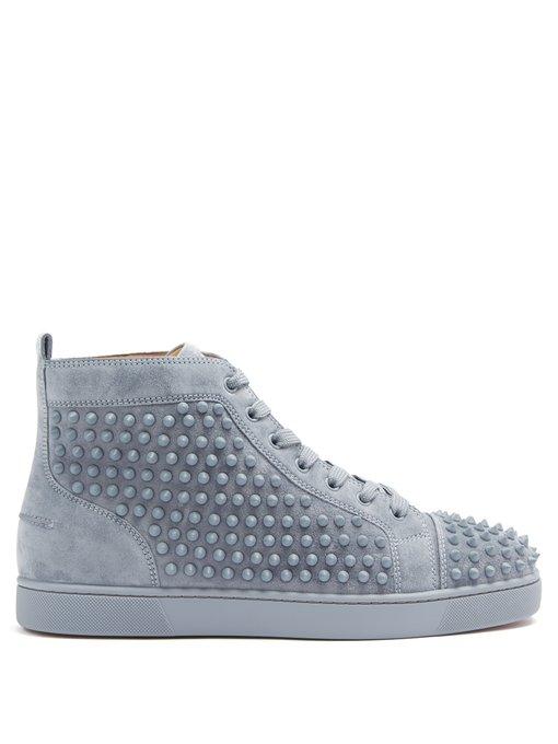 grey louboutin high tops