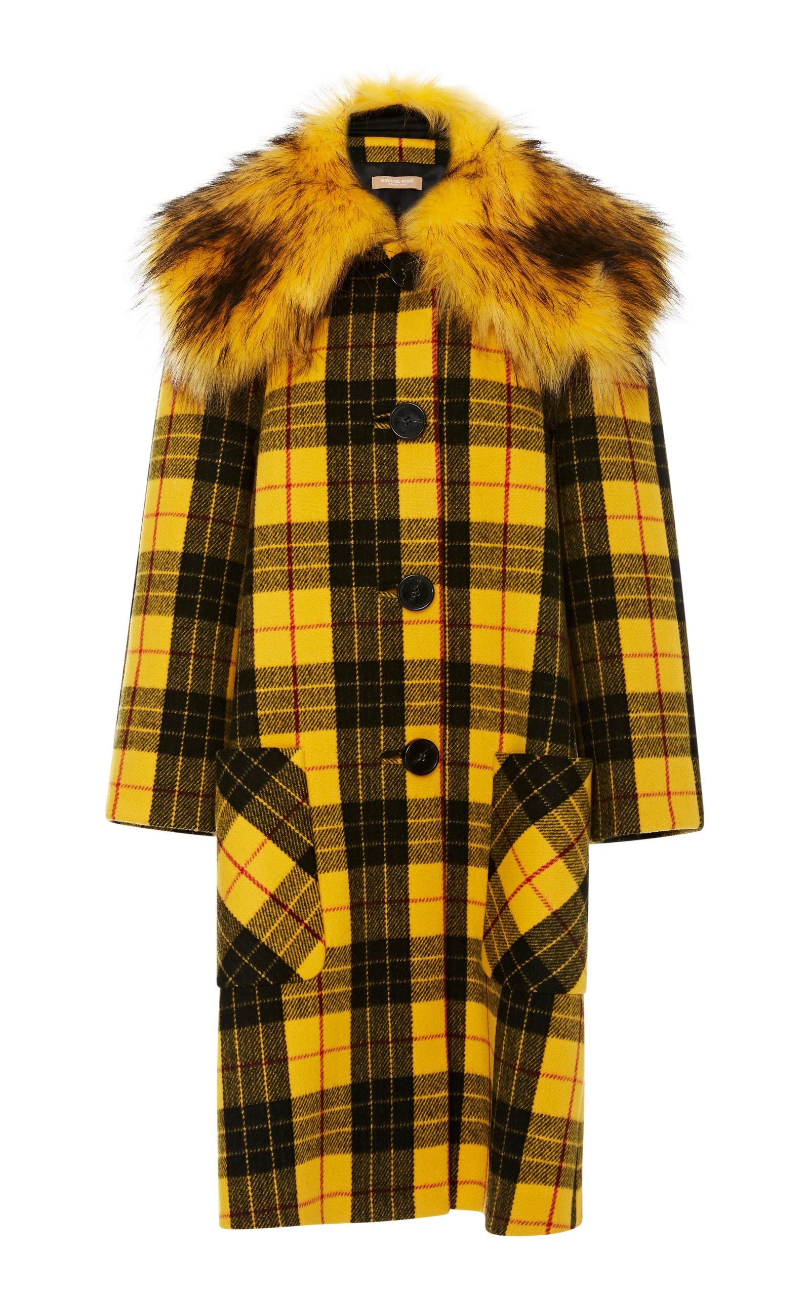 michael kors plaid coat