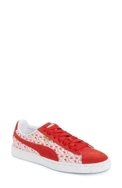 Shop Puma X Hello Kitty Suede Classic Sneaker In Bright Red/ Bright Red