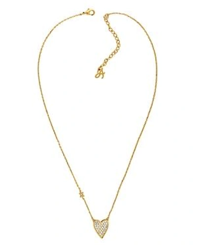 Shop Adore Pointed Heart Necklace, 16 In Gold