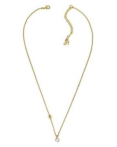 Shop Adore Simple Round Cubic Zirconia Necklace, 16 In Gold