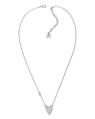 Shop Adore Pointed Heart Necklace, 16 In Silver