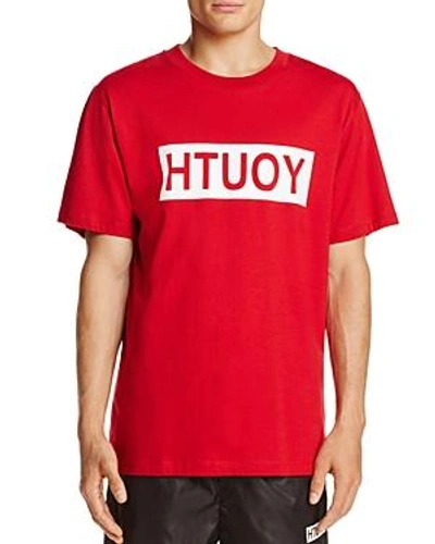 Shop Public School Agano Jersey Backwards Youth Short Sleeve Tee In Red
