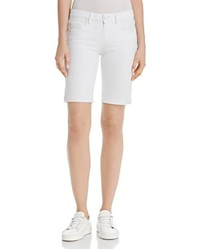 Shop Paige Jax Denim Bermuda Shorts In Crisp White