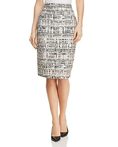 Shop Badgley Mischka Tweed Pencil Skirt In Black Multi