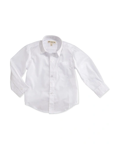 Shop Appaman The Standard Poplin Shirt In White