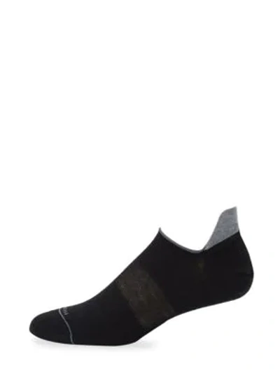 Shop Marcoliani Men's Cotton Ankle Socks In Black