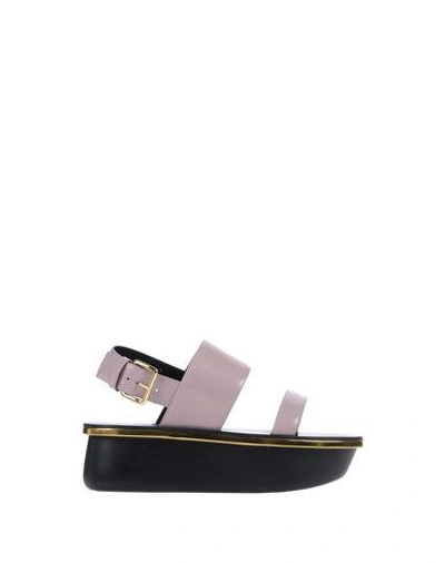 Shop Marni Sandals In Lilac