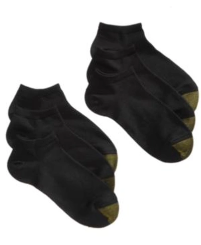 Gold Toe Women's 6-pack Casual Ultra Soft Liner Socks In Black