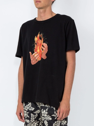 Off-white Fire Spliced Asymetrical Tee-shirt | ModeSens