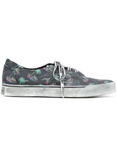 Shop Palm Angels Palm Distressed Low-top Sneakers